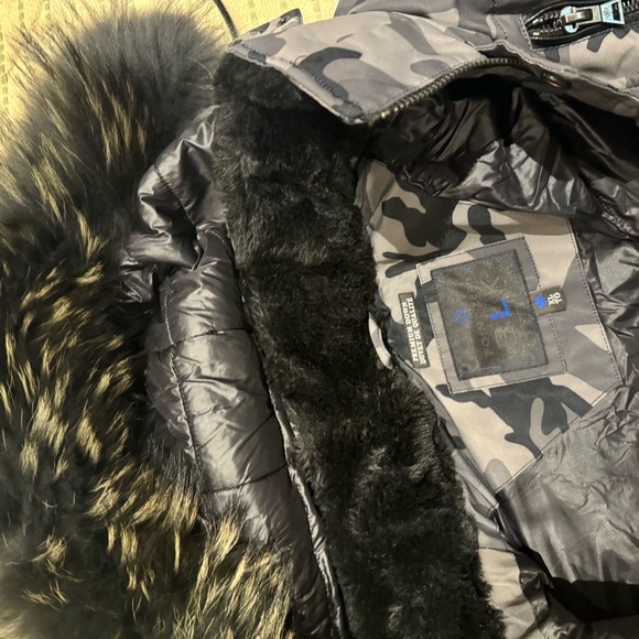 Point zero mens down jacket with fur - Picture 3 of 8